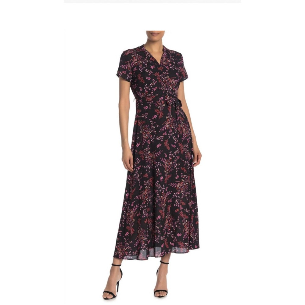 NWT Nanette lepore dragonfruit multi floral maxi dress 4 Belted Gorgeous $125 S